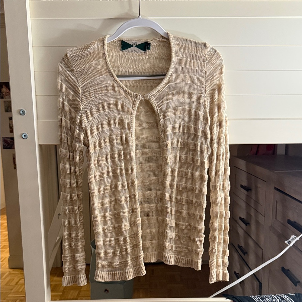 Cream Open Women’s Cardigan Sweater